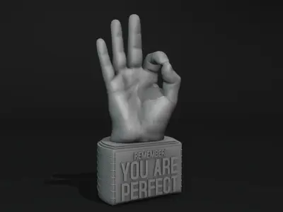 Hand Sign Motivational Reminders Pack 3D print model
