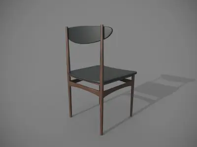 Chair - Mid Century retro chair Low-poly 3D model
