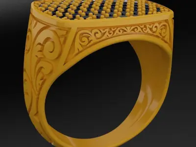 Engraved Ring for Men  3D print model