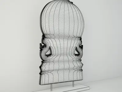 19th Century Thai Wood Carving 5 3D model