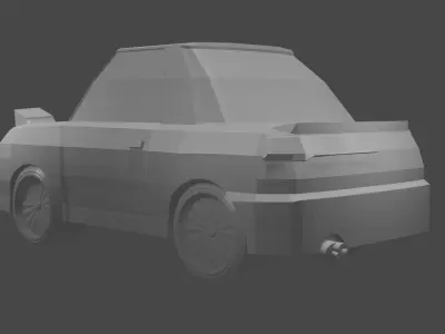 Low Poly Mazda RX7 Low-poly 3D model