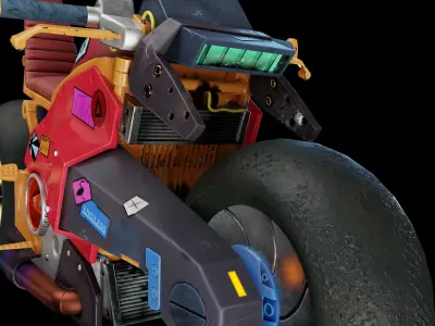 Cyberpunk Motorcycle - Nightcrawler Low-poly 3D model