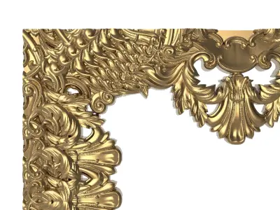 carved frame 3D model 3