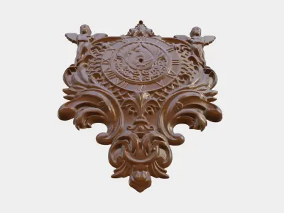 Wooden Clock Decor For Wood Carving 3D print model order