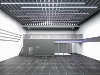 STUDIO SCENE warehouse 3D future futuristic 3D Model Collection