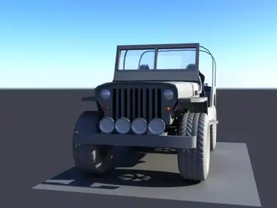 jeep 10 Low-poly 3D model