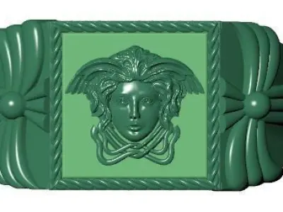 Medusa Face Ring Texture 3D print model