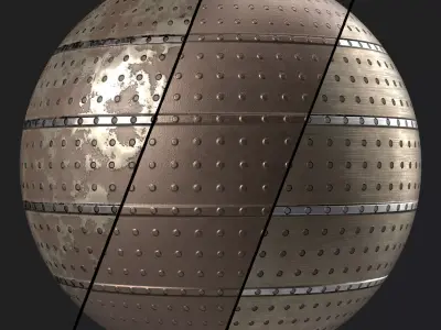 Metal Materials 62- Metal panels By Painting - Pbr 4k Seamless Texture