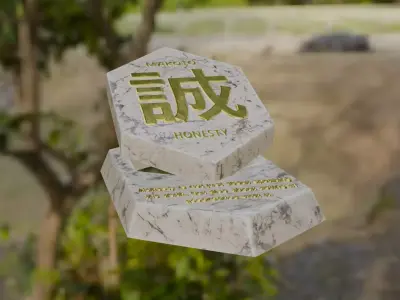 Makoto-motivational message tablet about honesty 3D print model