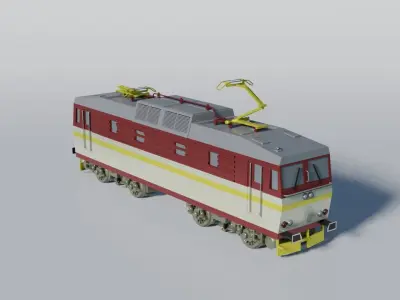 Czech electric locomotive 3D model