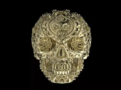 skull ring 3D print model