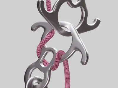 Climbing Carabiner Clip Figure 8 Free 3D model
