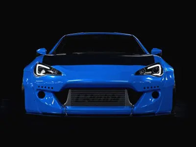 subaru BRZ rocket bunny 3D model