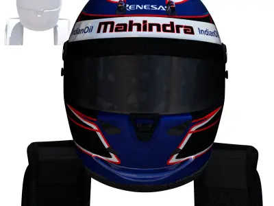 Heidfeld helmet 2017 2018 Low-poly 3D model