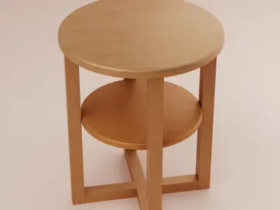 Side Table Circular 3D model