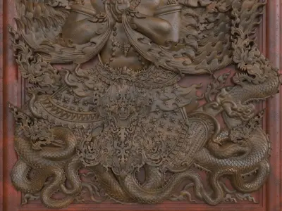 The Narayana affix Garuda In Door or Windows For CNC 3D print model