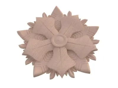 3D FLOWER CARVED MOLDING 3D MODEL model 3D print model