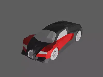 Bugatti Veyron  Low-poly 3D model