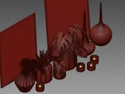 set1142-2 vases and pots 3D model