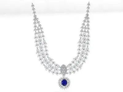 Oval Cluster Necklace 4649 3D print model