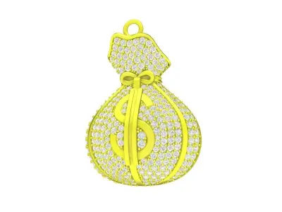 6982 Luxury Diamond Bag Dollar Women Pendant 3D print model
