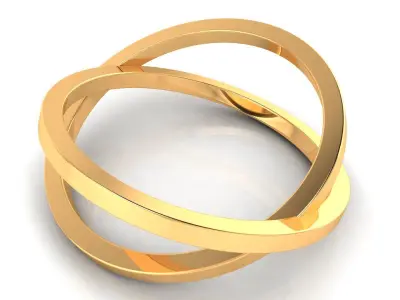 Ring M164 The luxury female abstract ring wedding 3D print model