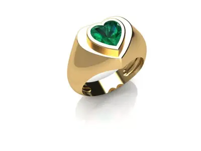 RING HEART 3D print model