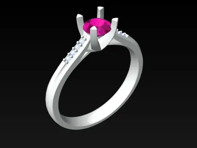 Diamond Ring - Womens Rings - N718057 3D print model