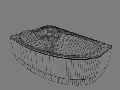 Acrylic Corner Bathtub 3D model