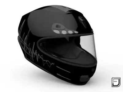 Black Helmet 3D model