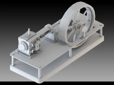 20- Steampunk Engines- High detail 3d models Low-poly 3D model