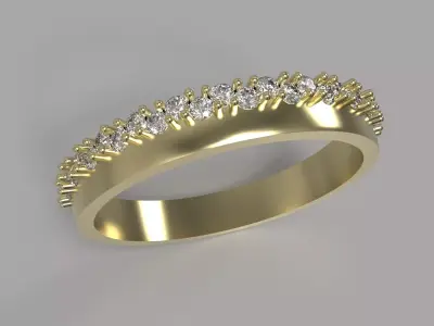 engagement gold ring 3dmodel 3D print model