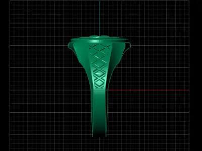 Print Ready STL 3DM  Gents Rings Diamond Men Ring  3D print model 80