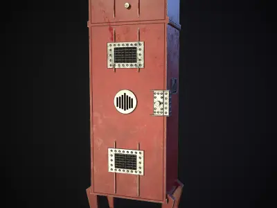 Steempunk locker Low-poly 3D model