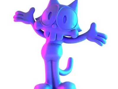 Felix the Cat toy 3D print model