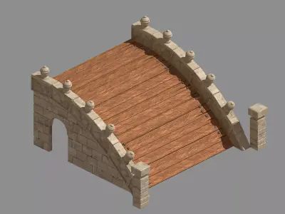 gAME Qing Dynasty Architecture - Stone Bridge 32 3D model