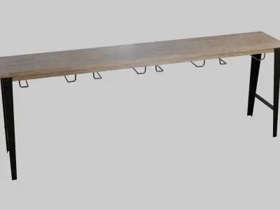 Bar Table-03 Low-poly 3D model