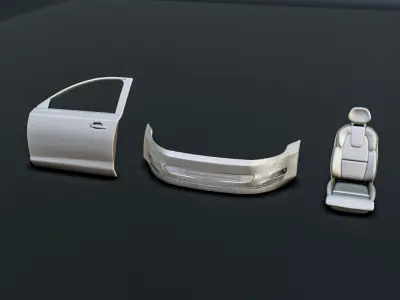 Car Parts Diorama Pack 3D print model