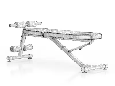 Adjustable Gym Bench 3D model