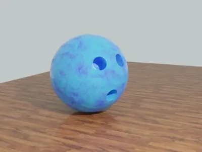 CUSTOM BOWLING BALL 3D model