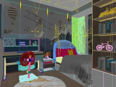 Modern Children Room 3D model