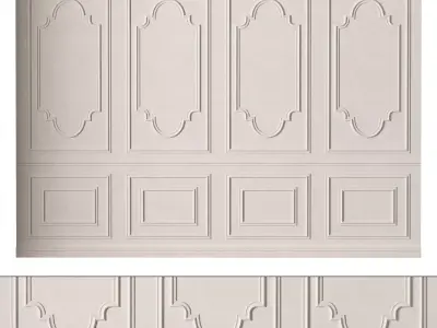 Classic 3D Wall Panel Elegant Design for Interior Decor 17 3D model