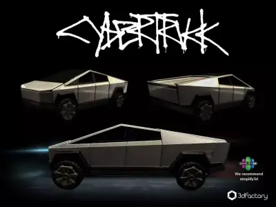 Tesla Cybertruck - 3dPrintable - 3dFactory 3D print model