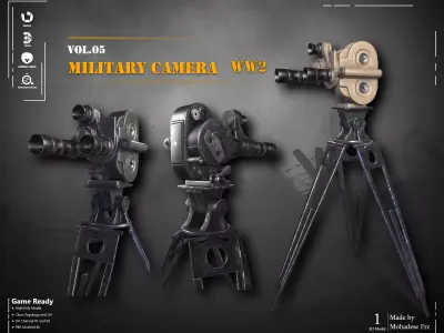Military Camera WW2 - VOL05 - Game Ready 3D model