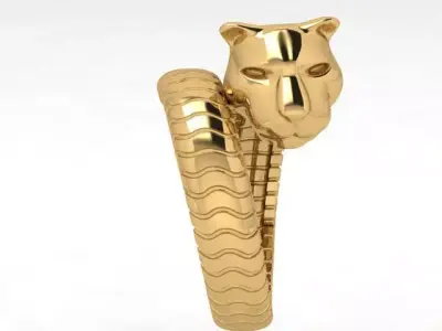 The Panther Ring 3D print model