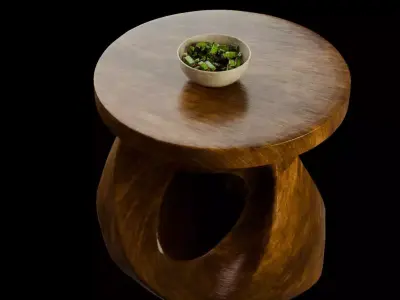 Set of 10 Wooden Nightstands 3D Model Collection