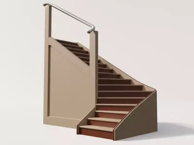 Stairs set of Free low-poly 3D model purchase
