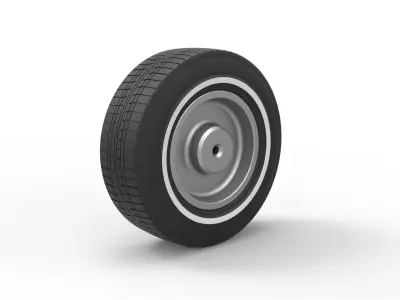 Car wheel 6 Scale 1 to 10 3D print model