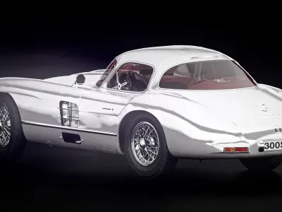 Mercedes-Benz 300SLR Low-poly 3D model