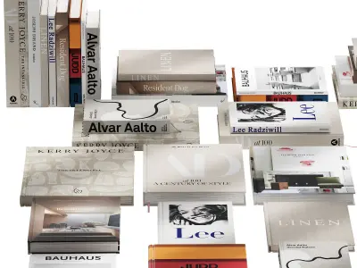 030 Decorative books set 01 neutral 00 3D model